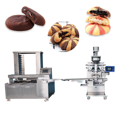 Liquid Filling Cookie Production Line Machine Dengan Cokelat Dipenuhi Dipenuhi