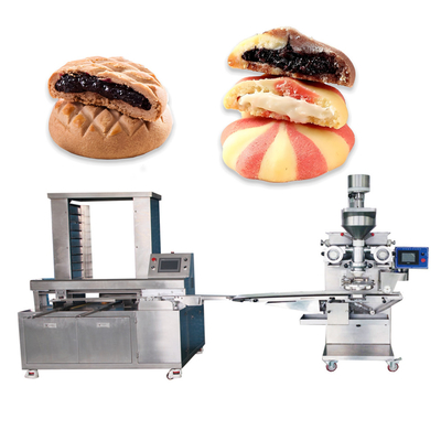 Chocolate Egg York Sand Liquid Filling Cookie Production Line Untuk membuat kue