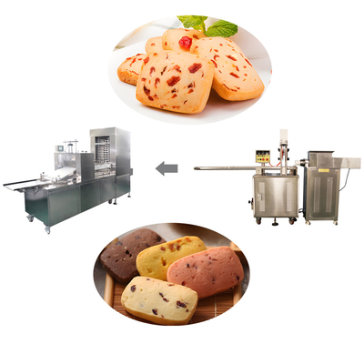 Otomatis 3.5KW Kekuatan 10-30g Berat Output Frozen Cookie Making Machine Peralatan
