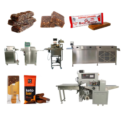 Otomatis Cokelat Kacang Bar Extruder Dan Memotong Packing Energy Bar Membuat Mesin Produksi Line