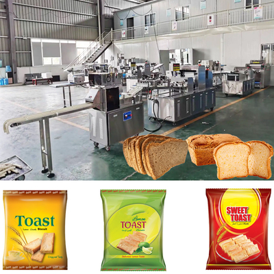 Garis produksi roti panggang Rusk Biscuit Zwieback Mesin pembentuk tali roti panggang kering
