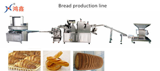 4KW 1700 * 1750mm Lini Produksi Roti Sobek
