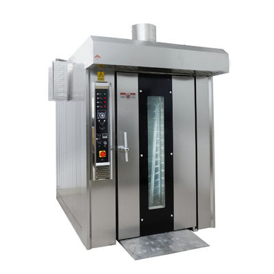 460 * 720mm Tray Szie 380v Rotary Gas Oven Untuk Peralatan Bakery Industri